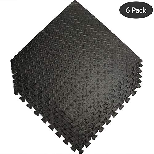 Kevenz Foam Flooring Tiles, Eva Gym Mat For Workout, Pack Of 6 Puzzle Exercise Mat For Exercise And Fitness Equipment, Interlocking Foam Floor Tiles, 1/2" Thick, Cover 24 Sq Ft #TOP1