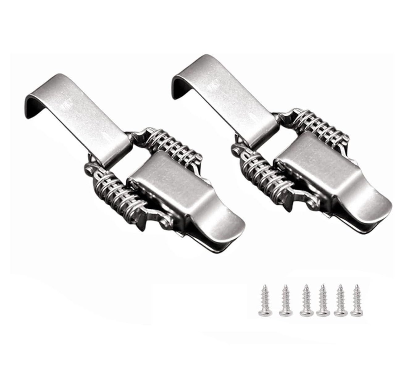 Serrure pour boîtes à outils acier inoxydable fermeture à tension argent 2 pcs