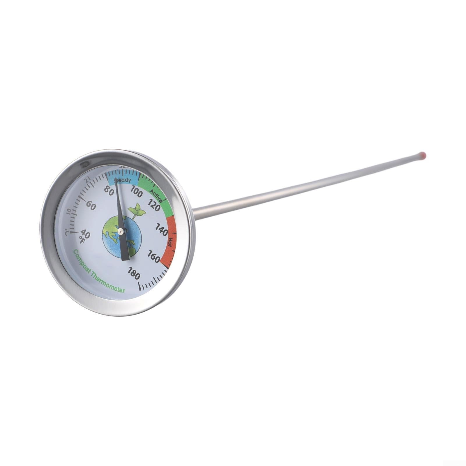 Compost Pile Temperature Meter with 500mm Stainless Steel Probe for Soil Fertilizer Water and Organic Waste Temperature Measurement Tasks