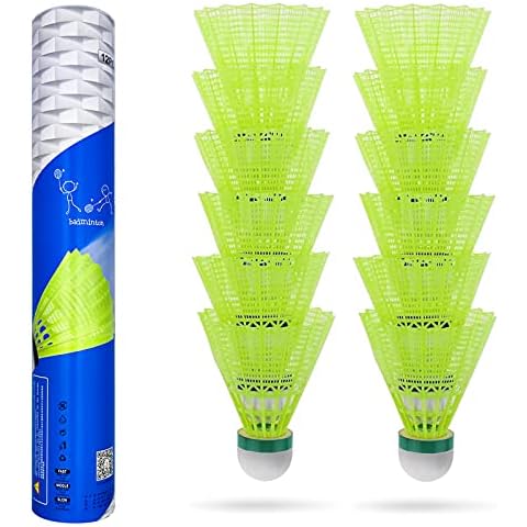 Baozun Badminton Federbälle 12 Stück Badminton Bälle Shuttlecocks Badmintonbälle Cover