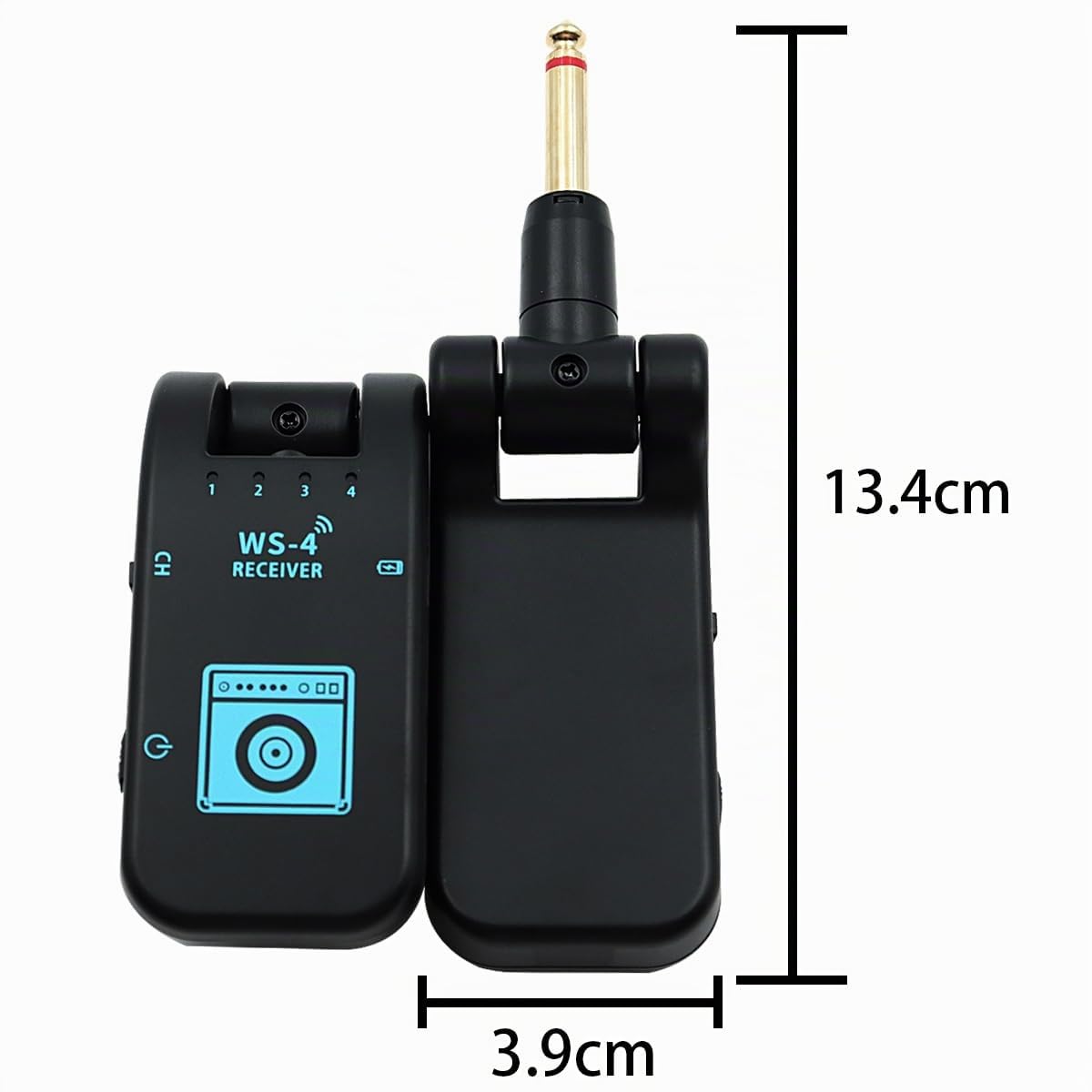 Sarini Nuevo transceptor inalámbrico de Guitarra 2.4G Transceptor inalámbrico de Guitarra eléctrica Sistema de transmisión inalámbrica de Guitarra de 8 Canales 10 Horas de duración de la batería