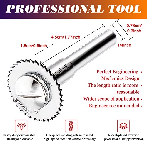 Pvc Pipe Inside Cutter(5Pcs Saw Blades),1/4" Round Shank,Plumbing Internal Plastic Abs Pipe Cutter Set,7/8"&1-1/4" & 1-3/4" Or Larger Diameter，High Speed Steel #TOP2