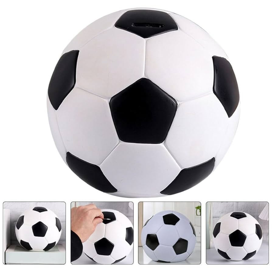 ガーフィールド サッカーボール 陶器フィギュア 貯金箱蓋無し