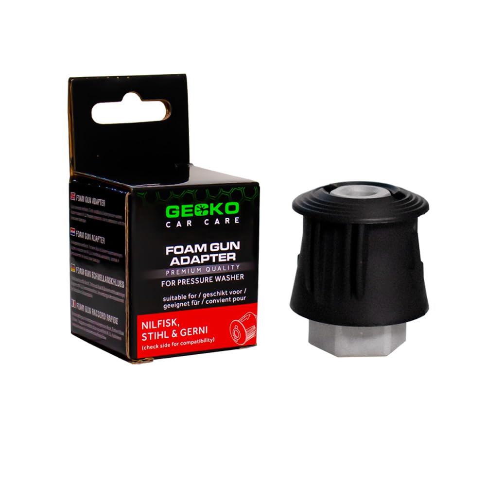 Gecko Adapter M22/14 mm kompatybilny z: Nilfisk/Stihl/Gerni, czarny