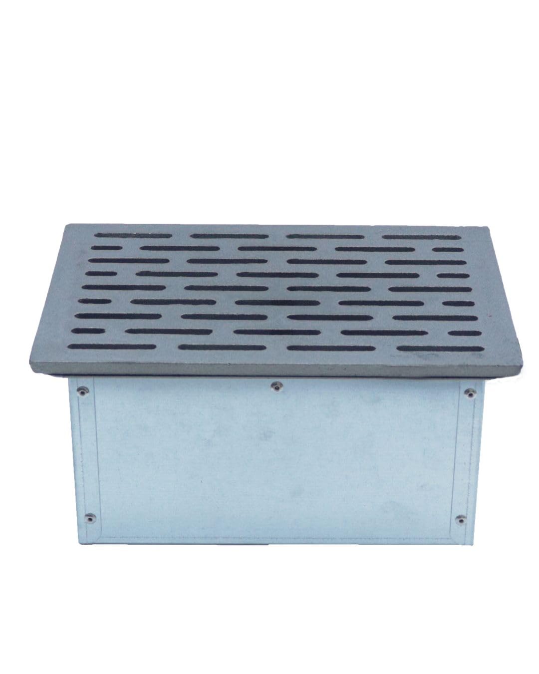 FONDERIA BONGIOVANNI | Griglia in Ghisa | Griglia per Camino | Stufa Pellet | Barbecue Fondello per Cenere | 30x20 cm | mattoncino cod. M | con Cassetto Raccolta Cenere | Altezza14 | Accessori Camino