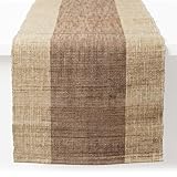 GleeNflux Table Runner, Ramie Table Runner for Dining Table, Natural Woven Linen Texture, Farmhouse Boho Table Decor for Kitchen & Dining Room, Housewarming Gift