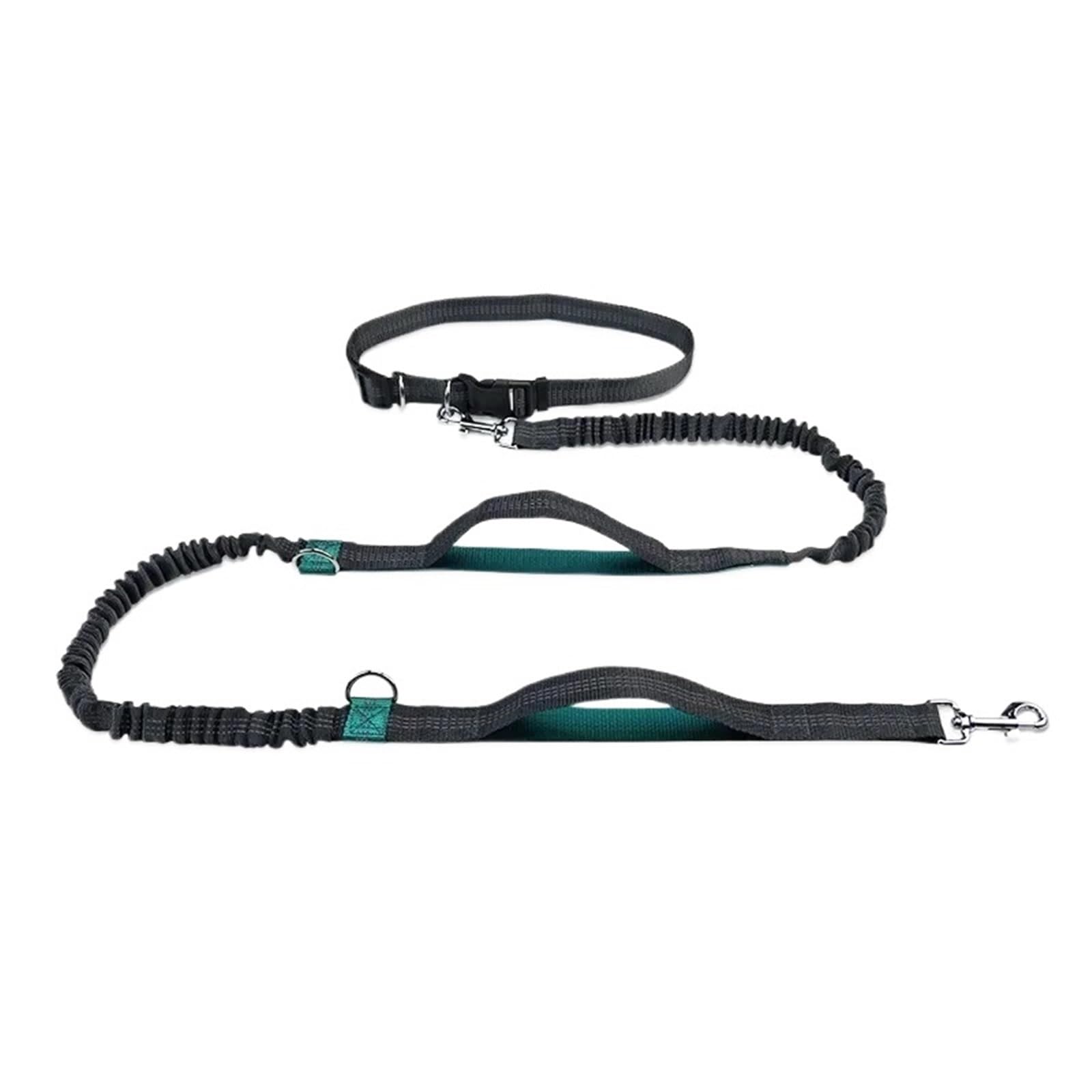 Laisse Main Libre Chien Ceinture de Traction rétractable for Chien, 1 pièce, Mains Libres, for la Course, Grande Taille, Fournitures for Animaux de Compagnie(Dark Green)