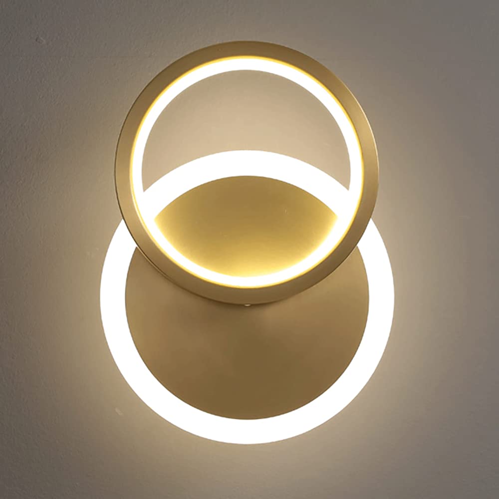Apliques de pared LED modernos de 30W con pantalla acrílica, diseño minimalista de latón