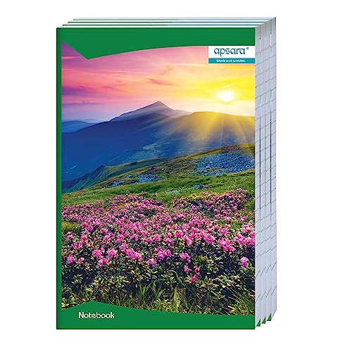Image of Apsara Mahabar(foolscap) Longbook | 33 CM x 21 CM Approx - Pages 104 | Single Line Notebook | GSM 56 |Use For School,College Student & Professionals | Covers May Differ | Pack of 12 Books
