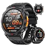 Rmana Reloj Inteligente Hombre, GPS Integrado Mili...: 【GPS integrado】Este reloj inteligente hombre tiene GPS integrado, que incluye 5 deportes GPS (caminar/correr/ciclismo/trail running/senderismo). La característica distintiva de seguimiento permite al dispositivo volver sobre su ruta después de comple...