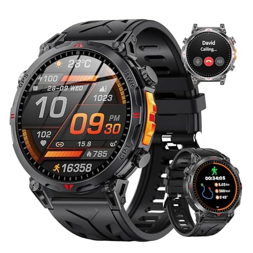 Los mejores relojes de montaña: modelos ideales para tus aventuras 32 Rmana Reloj Inteligente Hombre, GPS Integrado Militar Smartwatch AMOLED 1,56 Pulgadas con Llamadas Bluetooth, 650mAh, Brújula/Altitud, 100+ Modos Deporte, Monitor Cardíaco 24h/SpO2/Sueño(iOS/Android)