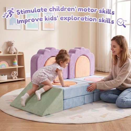 Image of Foam Climbing Toys for Toddlers, 13pcs Soft Play Climbing Blocks