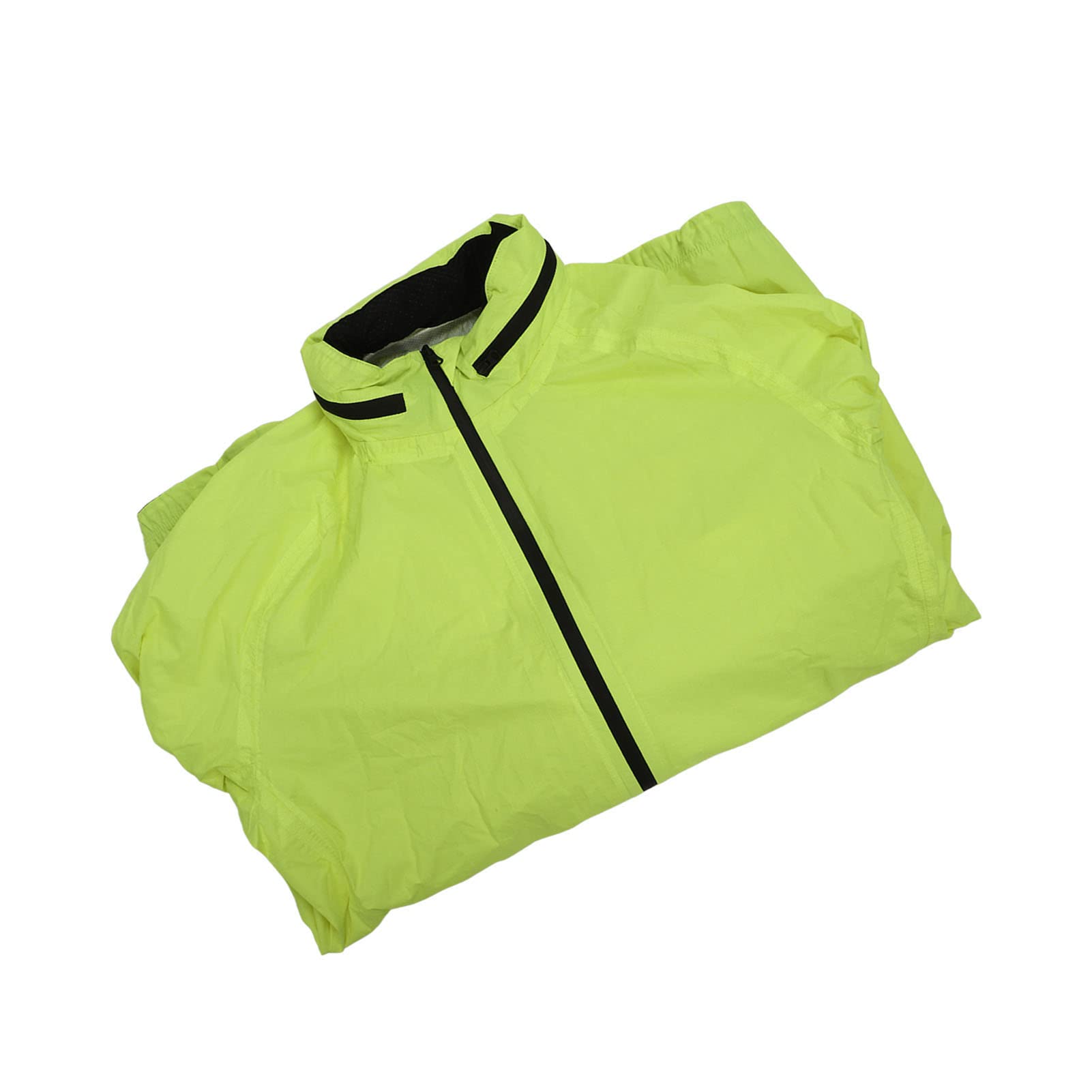 Dilwe Chubasquero, Chubasquero Ligero para Ciclismo, Impermeable y Transpirable, Amarillo Fluorescente para Hombres y Mujeres que Viajan Al Trabajo (XL)