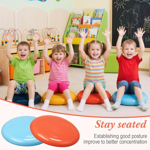 Image of Libima 4 Pcs Wiggle Seat for Kids Inflated Wobble Cushion
