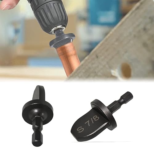 Miniatura 5 de Juego de 6 brocas de estampación con vástago hexagonal de 14 de pulgada, herramienta HVAC, brocas de cobre, kit de reparación de brocas expansoras