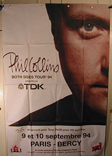 Affiche pliée Phil Collins poster 100X150 cm grand format musique vintage
