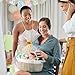 LANDNEOO Small Woven Basket with Gift Bags and Ribbons, Empty Decorative Gift Chest Box, Cute Baby Gift Basket for Nursery, Cotton Rope Room Shelf Storage Basket with Handles, 12