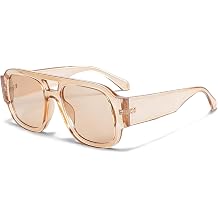 TYA Retro Oversized Aviator Sunglasses for Women Men 2026 Square Double Bridge Trendy Sun Glasses UV400