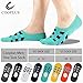COOPLUS Mens No Show Socks Cotton Low Cut Non Slip Casual Invisible Flat Boat Socks (8 Pairs)
