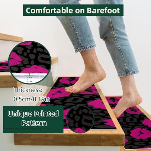 Alfombras para escaleras de madera de diseño elegante con acabado texturizado protector 3