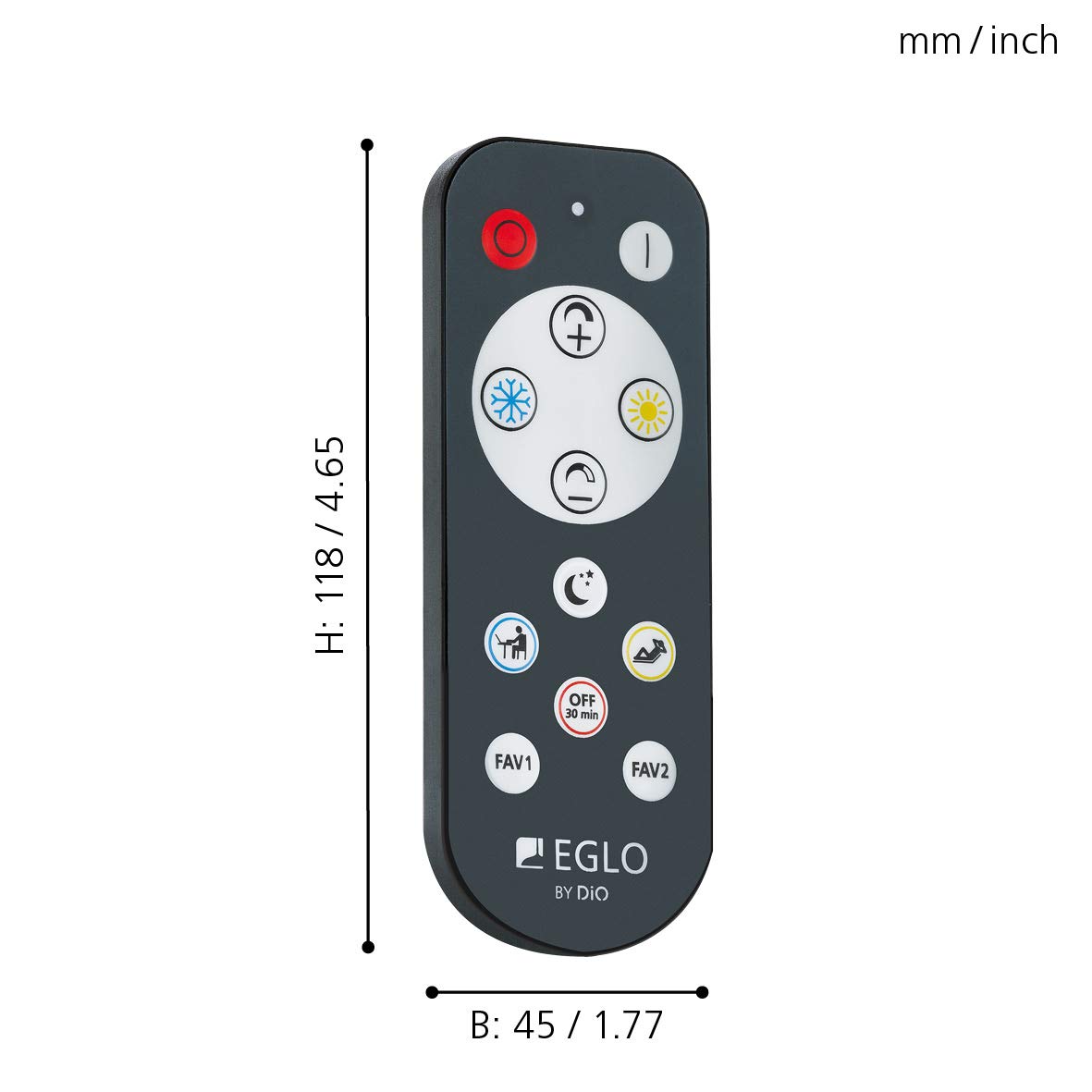 EGLO Access LED GU10 lampe, spot LED, température de couleur réglable | (chaud-froid), lampe avec télécommande, 5 watts (équivaut à 38 watts), 320 lumens, LED GU10 dimmable, ampoule LED, Ø 5 cm
