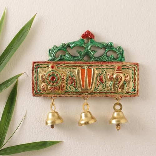 Image of KridayKraft Tirupati Door Hanging Shankh Chakra Namah Latkan Meenkari Decorative for Home,Office & Room,Also Gift for House Warming