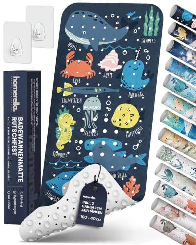 Homerella Badewannenmatte rutschfest Kinder - Antirutschmatte Duschmatte