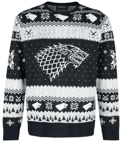 Game of Thrones Winter is Coming Männer Weihnachtspullover grau XXL