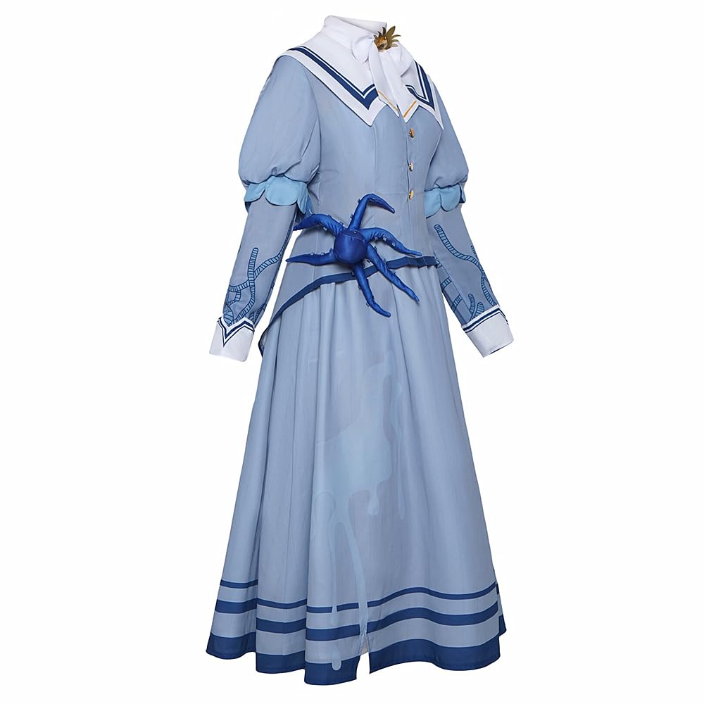 Charous Anime-Spiel-Identität, Cosplay, Arzt, ewige Blume, elegantes blaues Rock-Set für Manga-Auftritte und Cosplay
