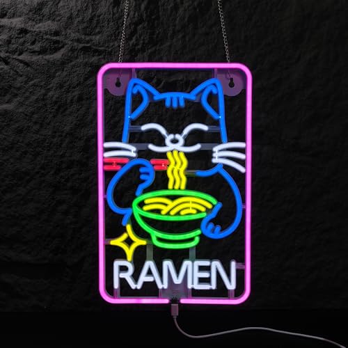 Image of Ramen Neon Sign Art Wall Lights for Beer Bar Club Bedroom Hotel Pub Cafe Wedding Birthday Party Gifts