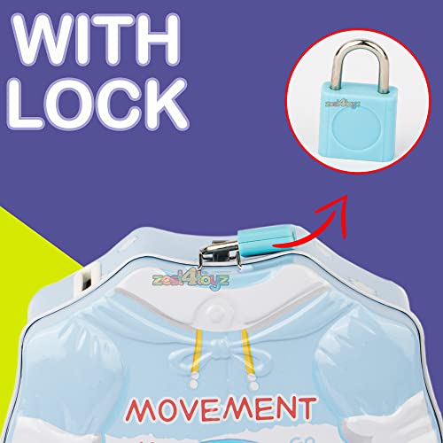 Image of Zest 4 Toyz Money Bank for Kids 2 in 1 Metal Piggy Bank with Lock N Key Table Alarm Clock for Kids Money Saving Box Gullak Money Box Coin Bank Cash Box Birthday Gift Toy Age 3+