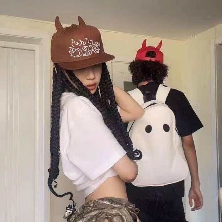 Cute Large Halloween Ghost Daypack Funny Novelty Backpack for Men Women Teen Sling Bag Travel Backpack (White,Large)2