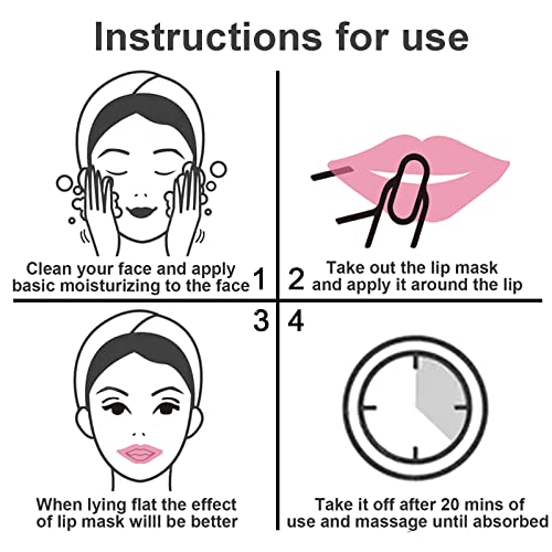 Permotary 30 Pieces Pink Gel Collagen Lip Mask Crystal Lip Pads for Moisturizing, Anti-Wrinkle, Anti-Aging, Firms & Hydrates Lips - Image 8