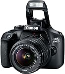 Canon EOS 4000D DSLR Caméra avec EF-S 18-55mm III Lentille & EF 75-300mm III Lentille de base - Inclut: Durée de vie prolongée LPE10 Batterie de remplacement (1600mAh) & 2X Gardien universel du bouchon de lentille (Renewed)