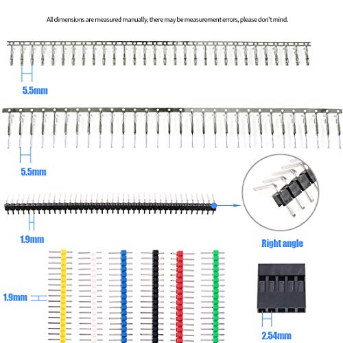 Set de conectores Glarks 1191 piezas con cable IDC 2.54mm miniatura 4