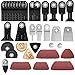 104stk Sägeblätter Kit, Multifunktionswerkzeug Zubehör Set, Mix Klingen Kompatibel für Fein Multimaster, BOSCH, Makita, Dremel, Rockwell und Worx