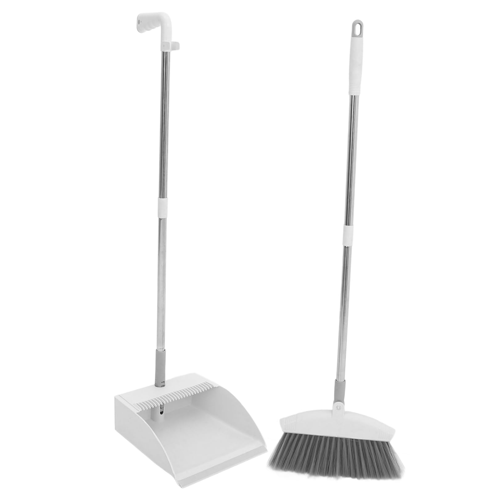 Juego de Escoba y Recogedor Domésticos Plegable, Blanco, 1 Set