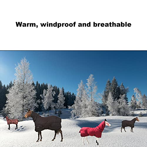 Couverture d'hiver pour chevaux résistante avec tissu 600D imperméable