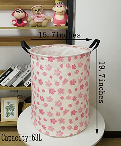 Image of Collapsible Kids Laundry Basket Clothes Hamper, Foldable Storage Organizer Bin, Toy Clothes Storage with Handles for Boys Girls Bedroom, Room Decor