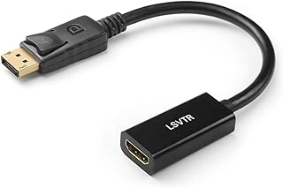 DisplayPort to HDMI Adapter, Display Port to HDMI Adapter Cable(Male to Female) for DisplayPort Enabled Desktops and Laptops to Connect to HDMI Displays Adapter