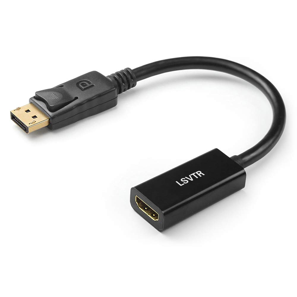 DisplayPort to HDMI Adapter, Display Port to HDMI Adapter Cable(Male to Female) for DisplayPort Enabled Desktops and Laptops to Connect to HDMI Displays Adapter - 1 Pack