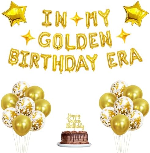 Golden Birthday Party Decorations Kit With In My Golden Birthday ...