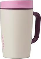 Vista 31 de Owala SmoothSip Slider - Vaso de café de acero inoxidable con aislamiento, taza de café helado reutilizable, taza de viaje para café caliente, sin