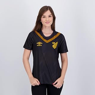 Umbro Camisa Feminina CAP | Athletico Paranaense Oficial nº 3 2024 Jogadora, Preto/Dourado, GG