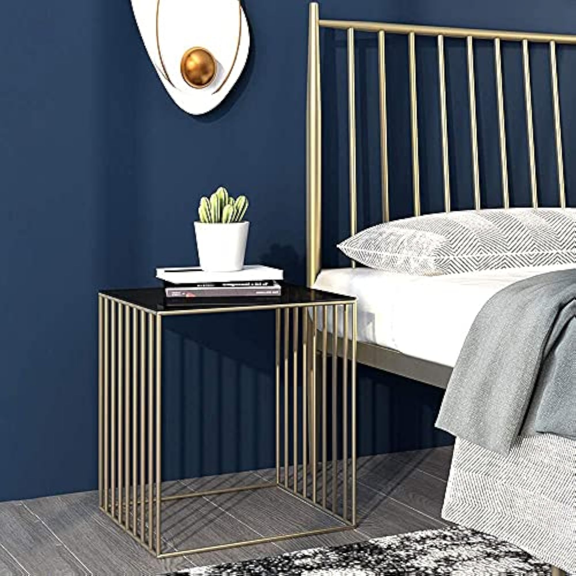 38030 Bedside Table, Modern Minimalist Rack