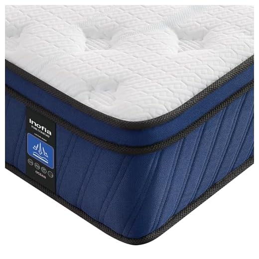 Inofia Matelas 140x190 cm Ocean, épaisseur Matelas 30 cm H2/H3, avec Technologie de Ventilation 3D, 7 Zones ergonomiques, certifié Oeko-Tex, Matelas à Ressorts ensachés en CBO, essai de 100 Nuits.