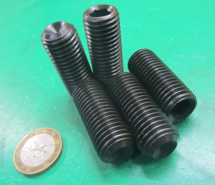 Alloy Steel Cup Point Set Screws M16 x 2 mm x 40 mm Length 5 pcs