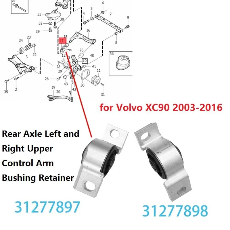 Soporte de brazo de control para Volvo XC90 ideal para restaurar la suspensión trasera 2