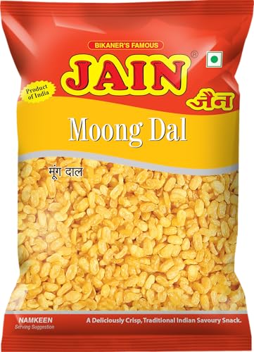 Image of JAIN Moong Dal, Size - 500g, Zipper Packing, Super-Crunchy Moong Lentil Namkeen with Crisp Texture, Protein-Rich, Low-Oil, Ready-to-Eat Snack