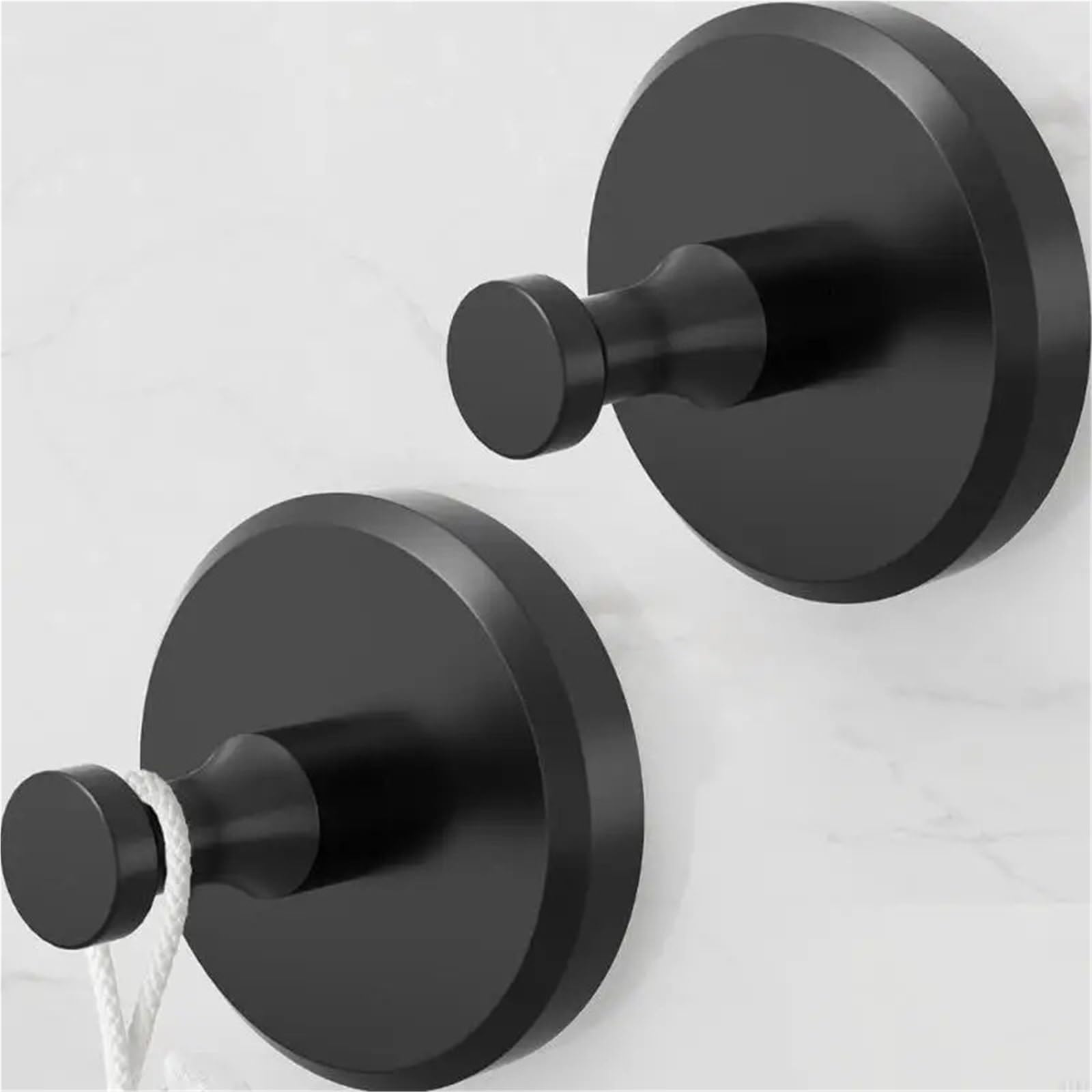 8 praktische, platzsparende Saugnapfhaken als Wohnaccessoire for Ordnung in Bad, Küche und mehr Für Glas Küche(Black)